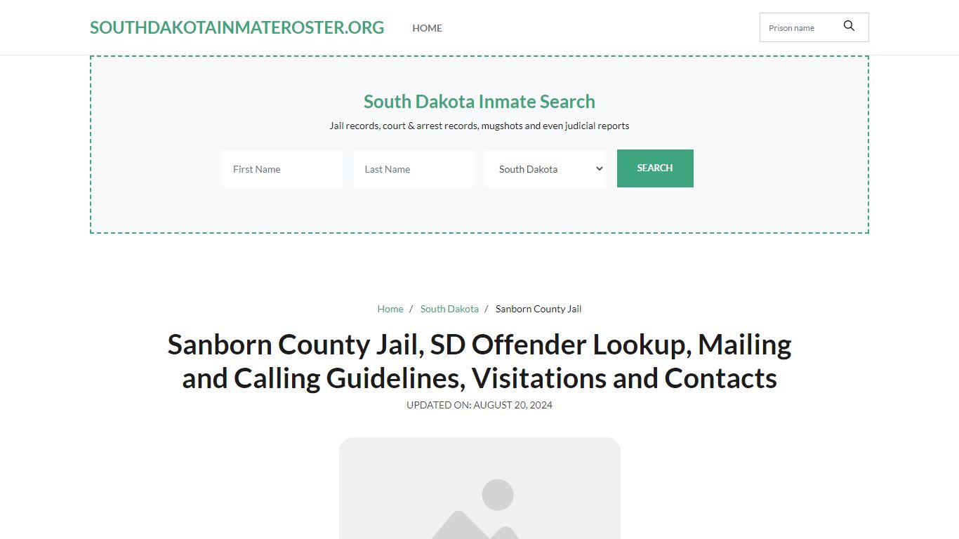 Sanborn County Jail, SD: Inmate Search Options, Visitations, Contacts